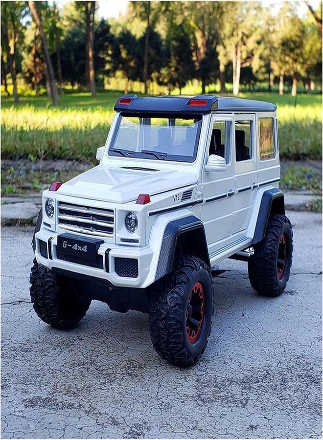 GIZEMY سيارة لعبة مرسيدس AMG G500 4X4 كبيرة الحجم من جيزيمي، بمقياس 1/24، مصنوعة من المعدن المصبوب، تعمل بالسحب للخلف، مزودة بأبواب قابلة للفتح ومؤثرات صوتية وضوئية، هدية مثالية للأطفال - مرسيدس AMG G500 4X4 كبيرة الحجم بمقياس 1:24 - متعددة الألوان - Image 2